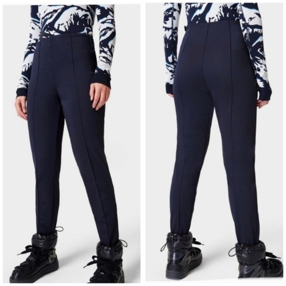 Sweaty Betty NWT XS 4 Off Piste Navy Blue‎ Stirrup Pull on Ski Pants